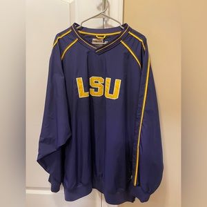 Vintage LSU Tigers Pullover Jacket Windbreaker XXL Russell Athletics
